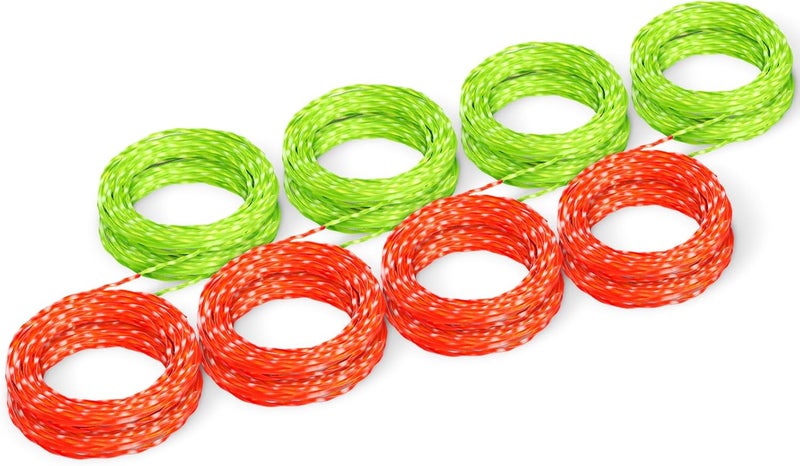 EVENTRONIC 8 Pack AL2420PD Replacement Twisted Trimmer Line Compatible with All EGO 15-Inch String Trimmers Weed Eater, Dual Color Pre-Cut 0.095" 112Ft Weed Wacker String line for EGO Trimmers String - Image 1